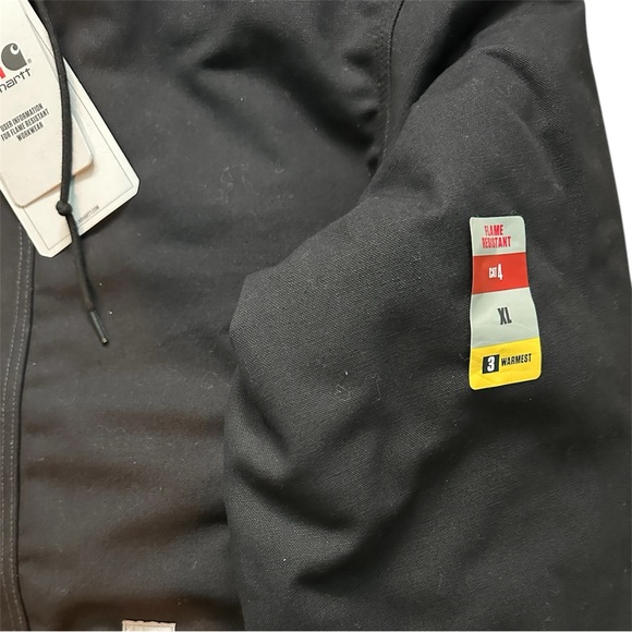Carhartt FR Duck Insulated Active Jacket Quilted Lined Hoody Men’s L Cat 4 Warm - Picture 3 of 6